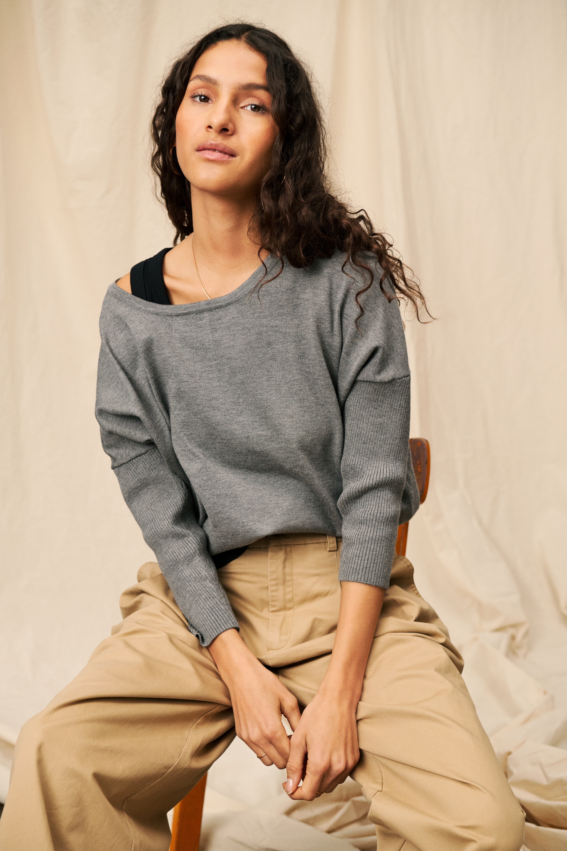 MilaSZ R-Neck Pullover LOCATION NONE 30500003-1739141