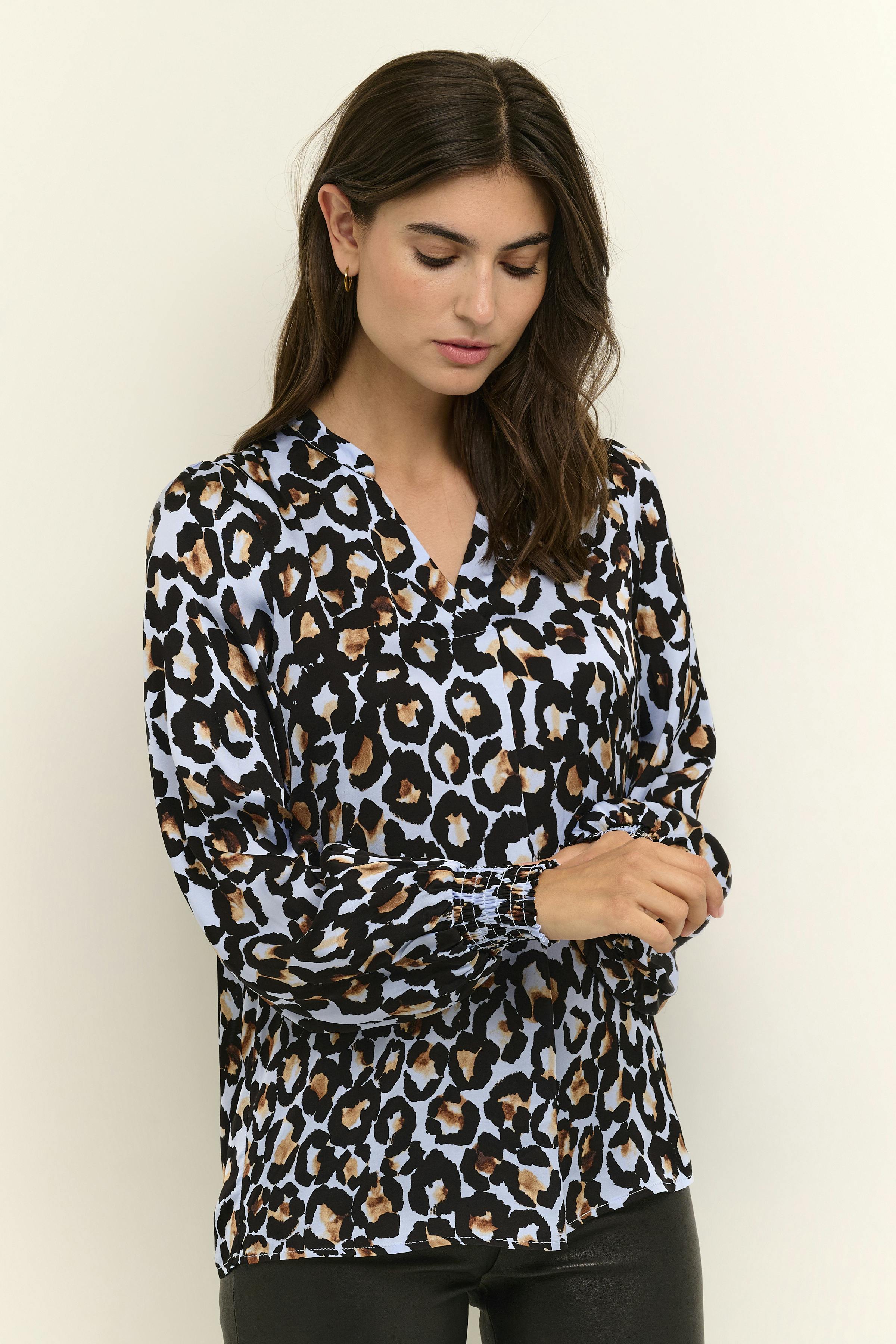 CUvinca Leopard bluse LOOKBOOK FRONT 50109250-153919