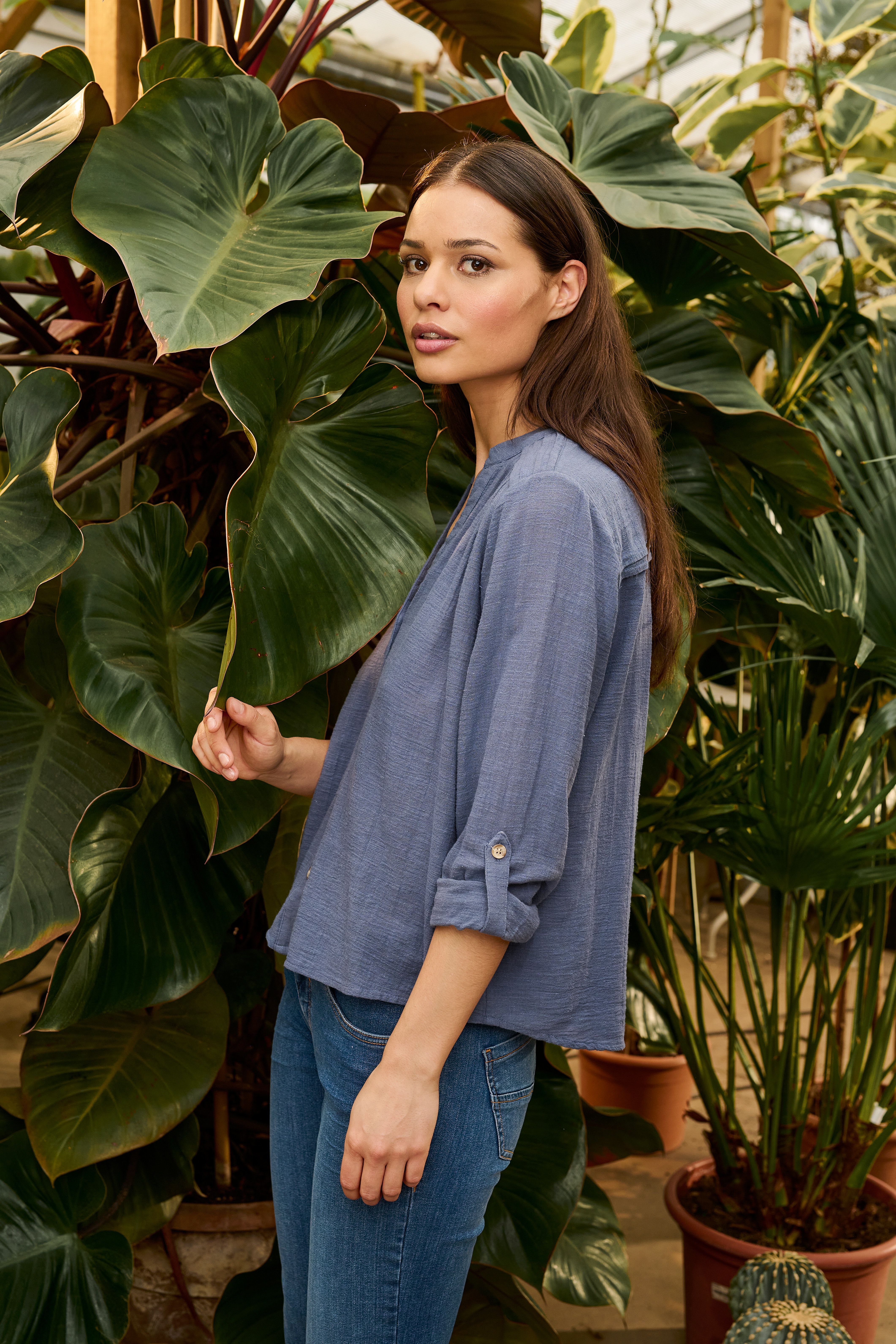 Blouse with short sleeve LOCATION NONE 20609688-193929