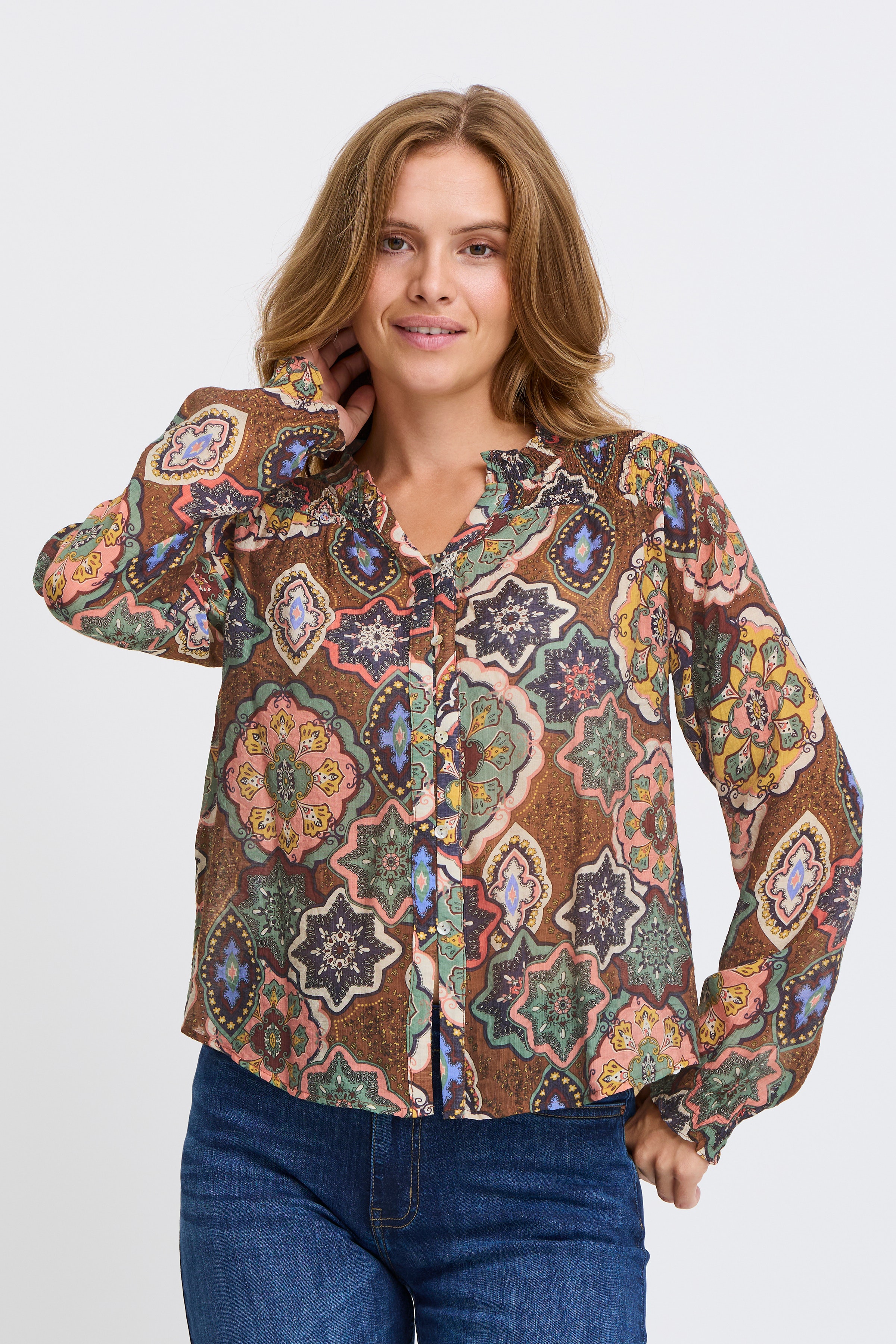 Langermet skjorte LOOKBOOK FRONT 50208987-200449
