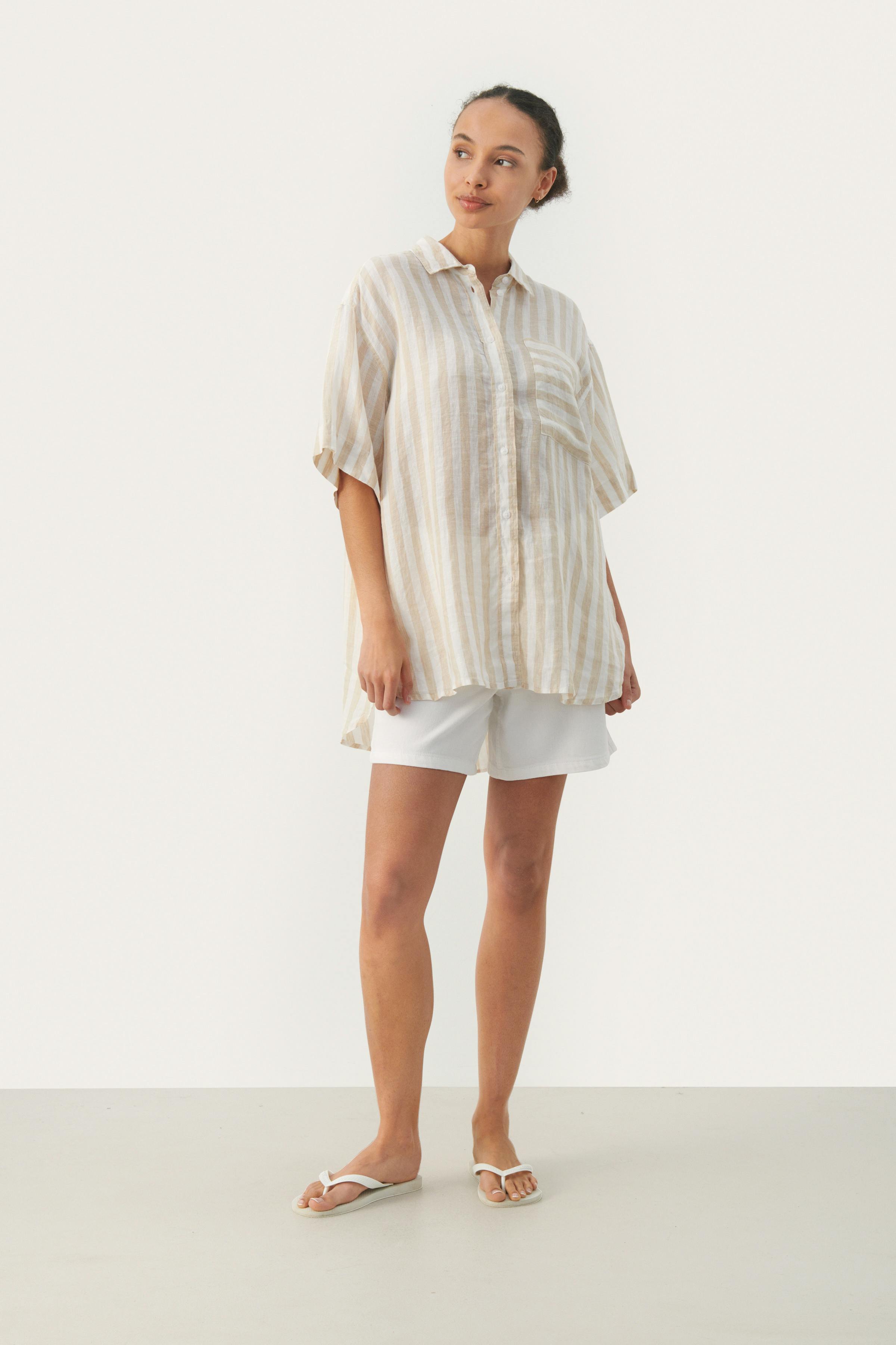 GarinePW Short-sleeved linen shirt LOOKBOOK FRONT 30308749-302910