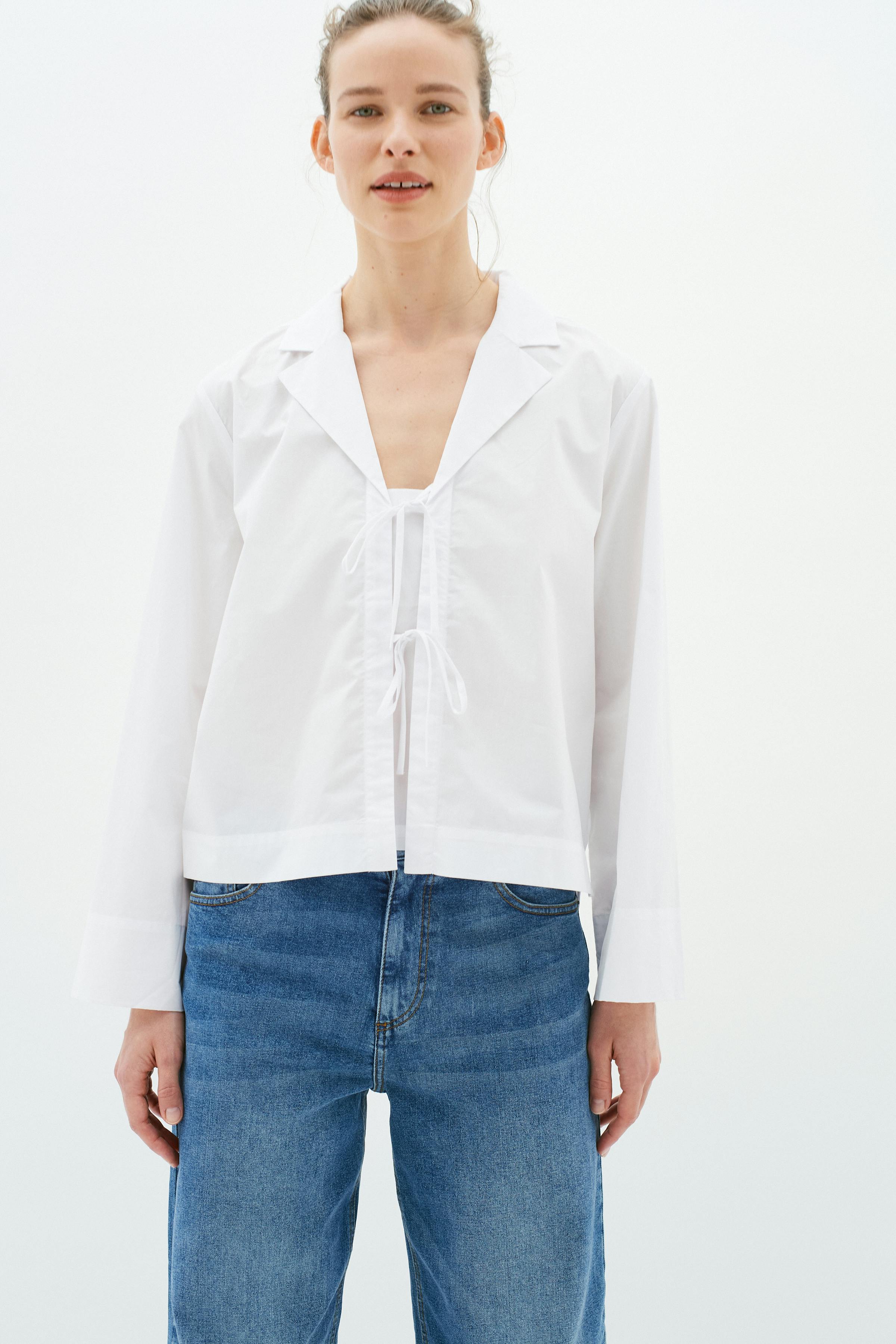 HelveIW Cropped Shirt LOOKBOOK FRONT 30109108-300001