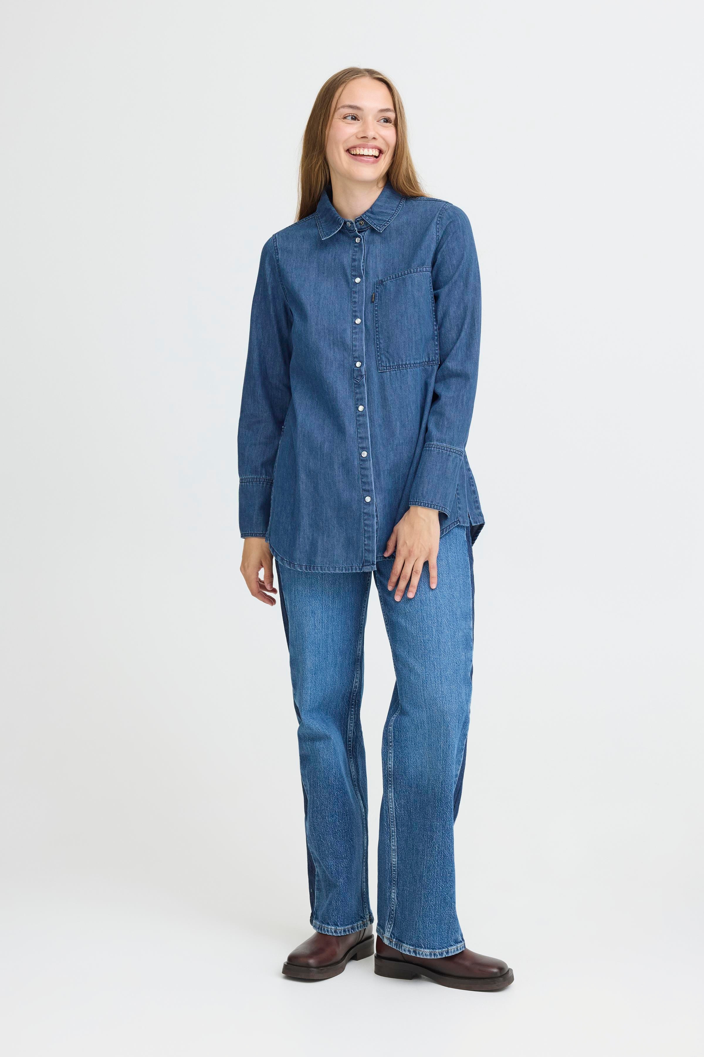 PZSYLVIE Skjorte LOOKBOOK FRONT 50209184-200005