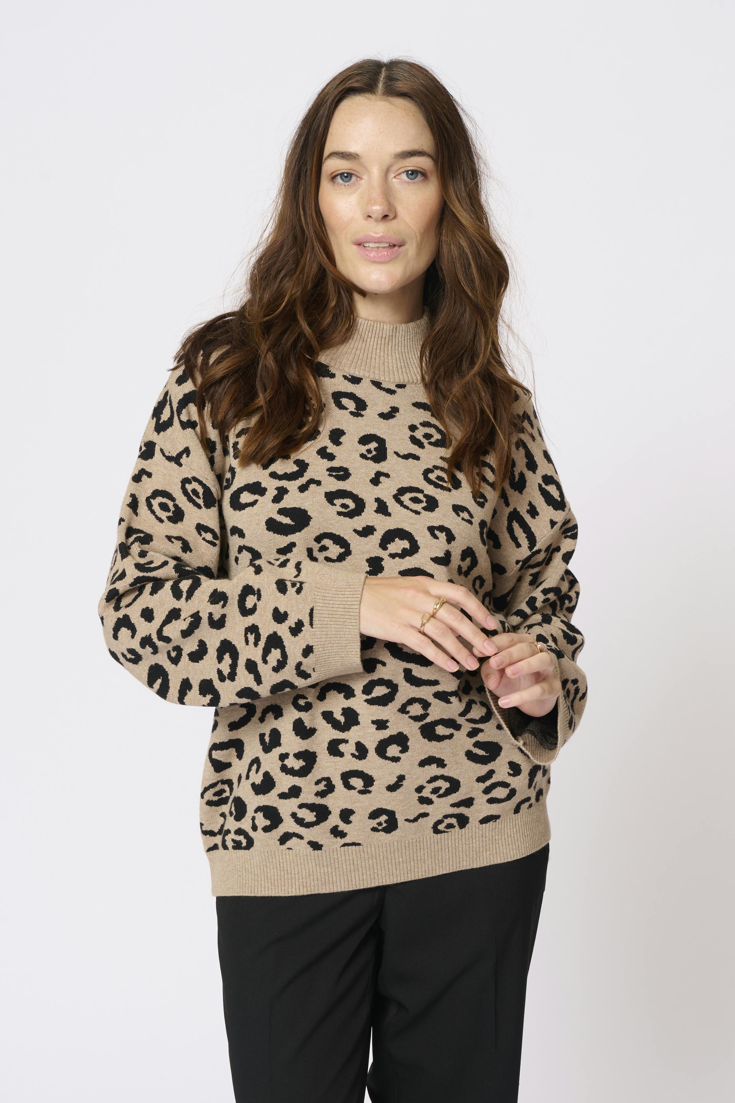 CRSava Leopard striktrøje LOOKBOOK FRONT 10613664-107455