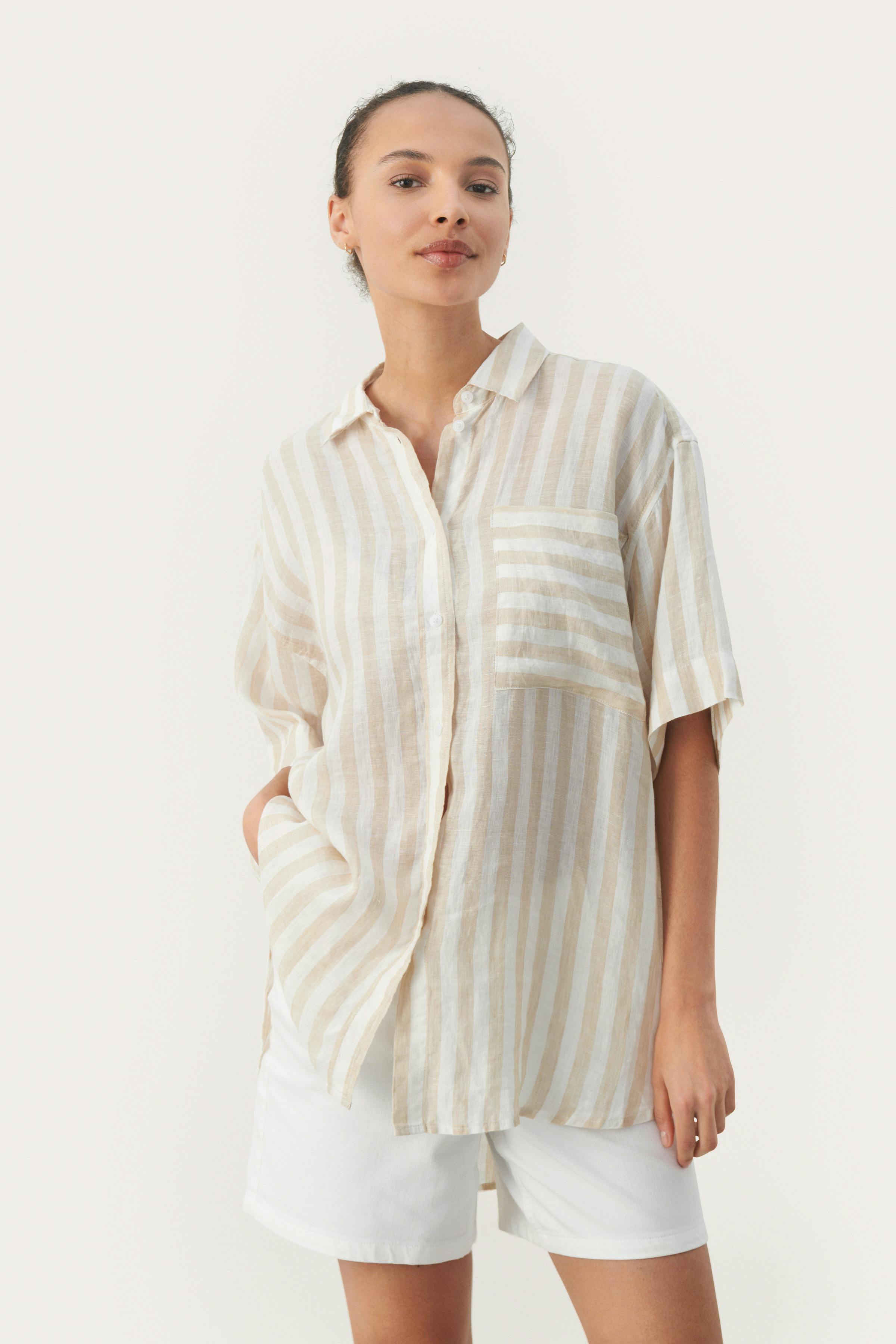 GarinePW Short-sleeved linen shirt LOOKBOOK FRONT 30308749-302910