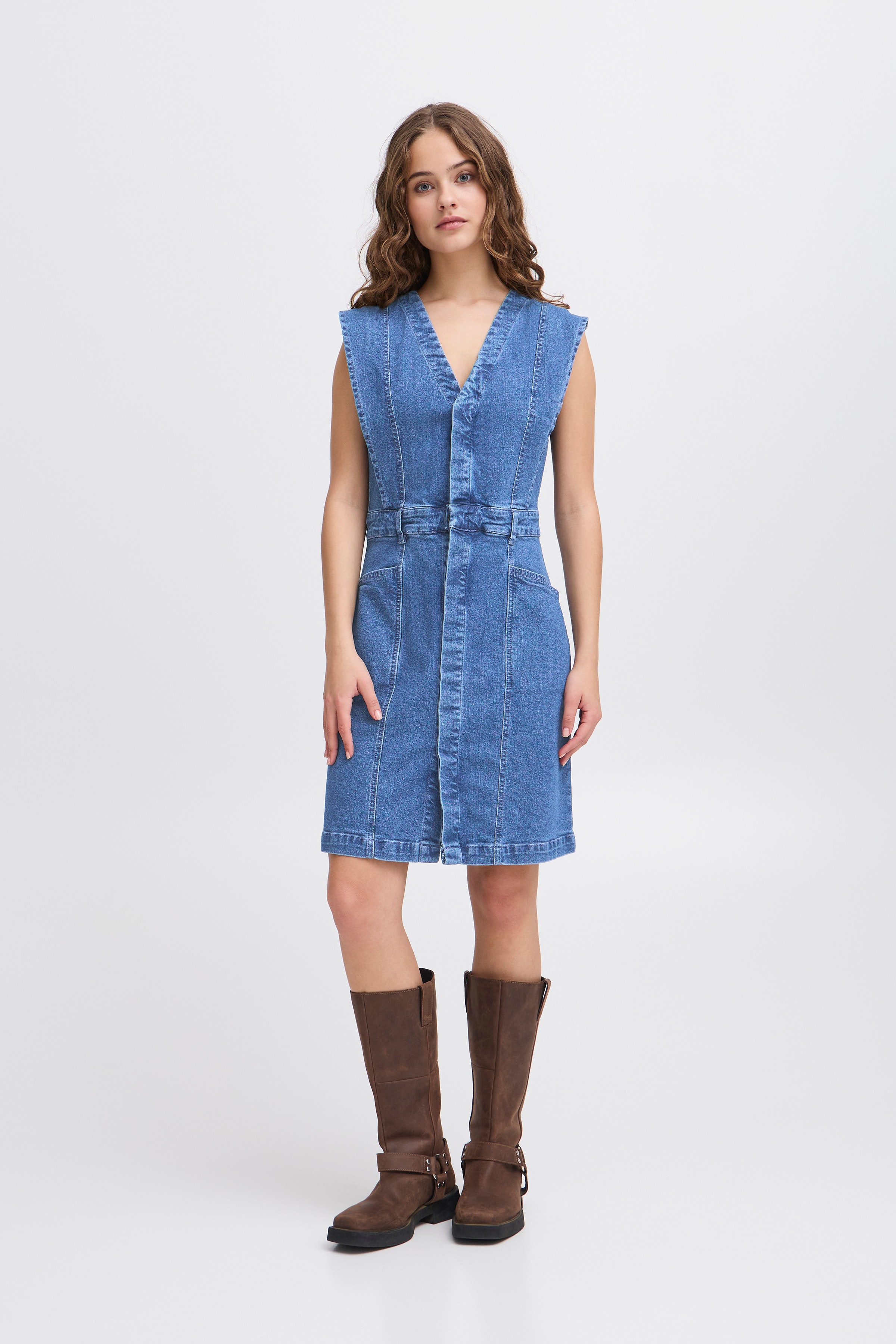 IHCALLY Denim kjole LOOKBOOK FRONT 20122705-200928