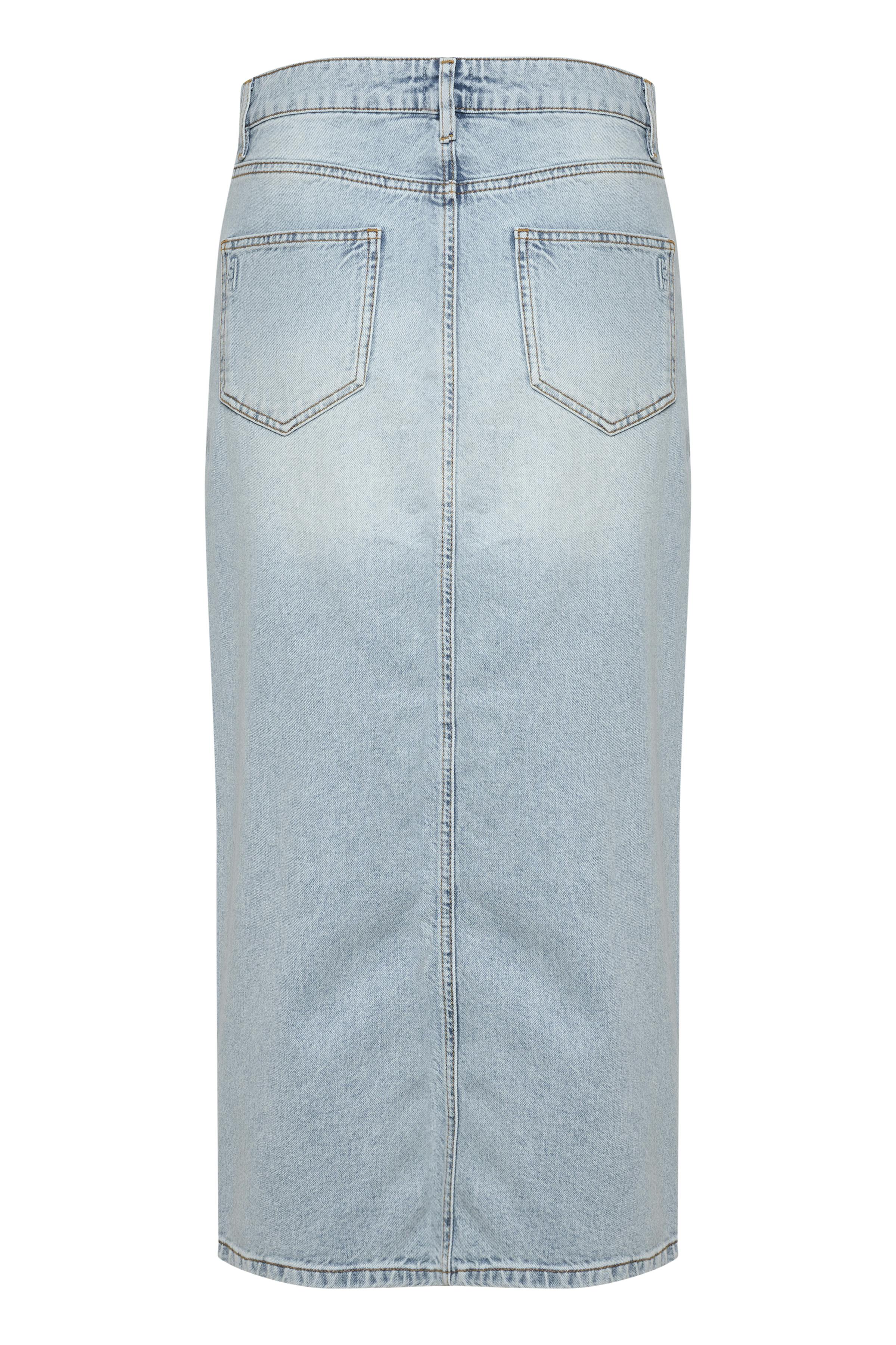 MWLouis Wrap Long Denim Skirt PACK BACK 10703793-100046